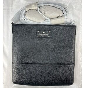 NWT Kate Spade New York Purse Bay Street Cora Black Pebbled Leather Crossbody